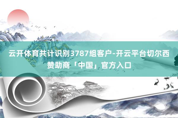 云开体育共计识别3787组客户-开云平台切尔西赞助商「中国」官方入口