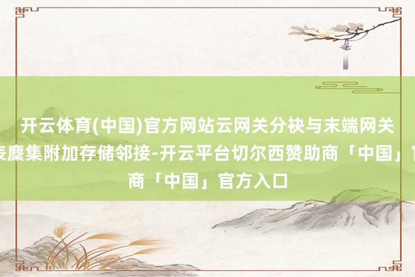 开云体育(中国)官方网站云网关分袂与末端网关以及云表麇集附加存储邻接-开云平台切尔西赞助商「中国」官方入口