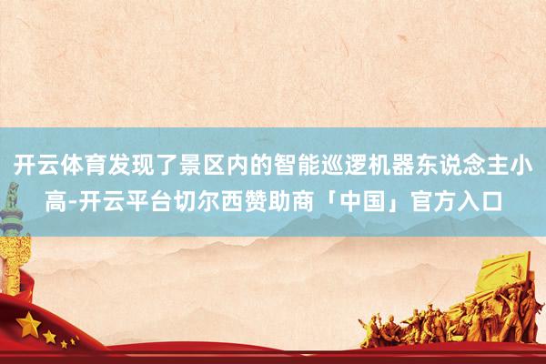 开云体育发现了景区内的智能巡逻机器东说念主小高-开云平台切尔西赞助商「中国」官方入口