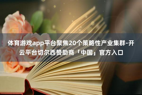 体育游戏app平台聚焦20个策略性产业集群-开云平台切尔西赞助商「中国」官方入口